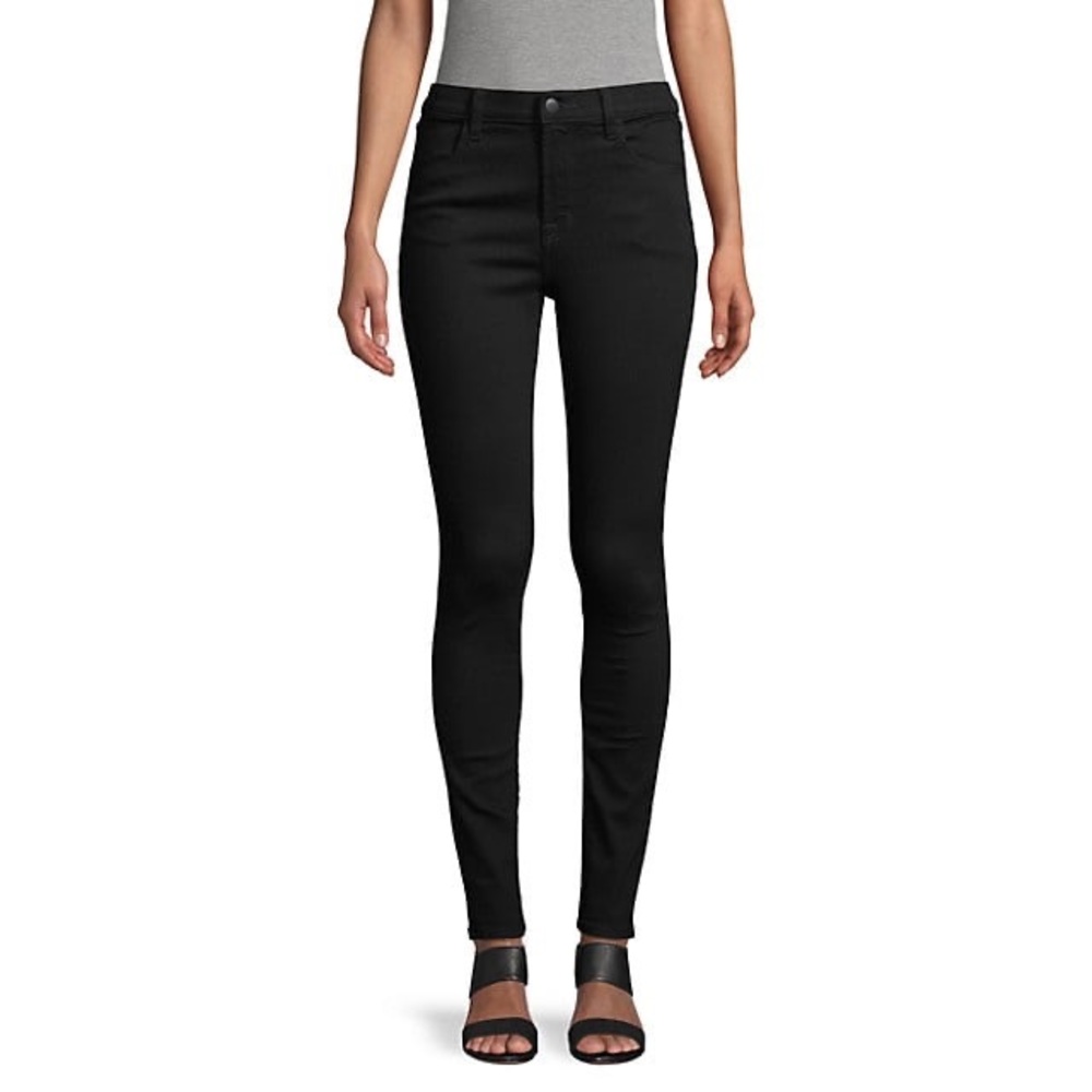 J Brand Maria high rise skinny jean in black